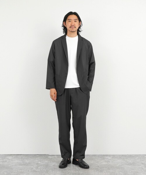 NOLLEY’S(ノーリーズ)の「《ビジカジ/セットアップ対応》軽量シアーリップストップ ジャケット 26SS(テーラードジャケット・メンズ・チャコールグレー/ネイビー・M/L/XL/S)」の5枚目の写真