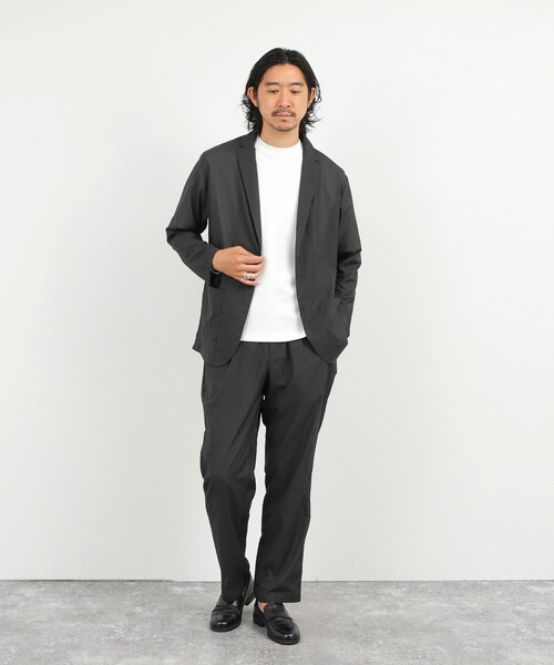NOLLEY’S(ノーリーズ)の「《ビジカジ/セットアップ対応》軽量シアーリップストップ ジャケット 26SS(テーラードジャケット・メンズ・チャコールグレー/ネイビー・M/L/XL/S)」の6枚目の写真