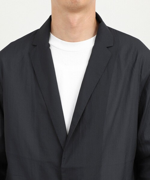 NOLLEY’S(ノーリーズ)の「《ビジカジ/セットアップ対応》軽量シアーリップストップ ジャケット 26SS(テーラードジャケット・メンズ・チャコールグレー/ネイビー・M/L/XL/S)」の11枚目の写真