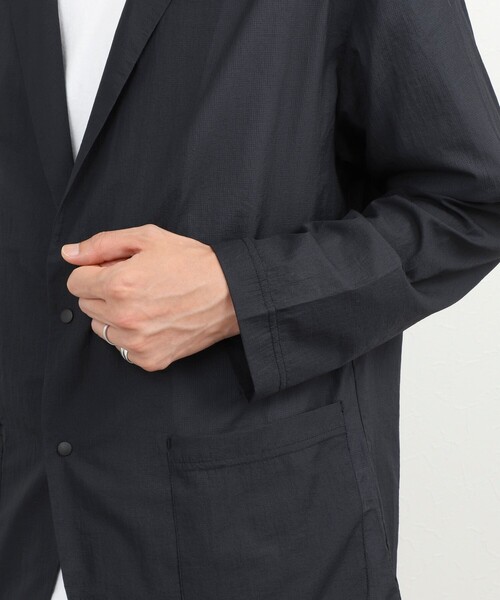 NOLLEY’S(ノーリーズ)の「《ビジカジ/セットアップ対応》軽量シアーリップストップ ジャケット 26SS(テーラードジャケット・メンズ・チャコールグレー/ネイビー・M/L/XL/S)」の15枚目の写真