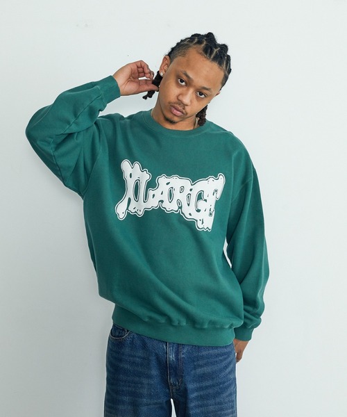 XLARGE(エクストララージ)の「MELT CREWNECK SWEATSHIRT(スウェット・メンズ・ダークグリーン/ブラウン/ブラック・XL/L/M/S)」の1枚目の写真