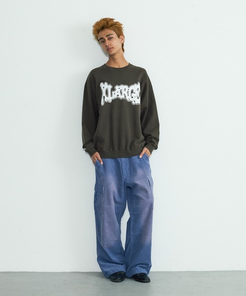 XLARGE(エクストララージ)の「MELT CREWNECK SWEATSHIRT(スウェット・メンズ・ダークグリーン/ブラウン/ブラック・XL/L/M/S)」の7枚目の写真