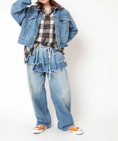 RNA(アールエヌエー)の「R4488 イージーBIGパンツ(デニムパンツ・レディース・ライトインディゴブルー・MEDIUM)」の20枚目の写真
