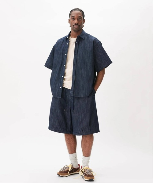 WISM(ウィズム)の「Estudio Niksen / エストゥディオ・ニクセン Shortsleeve Wide Shirt in(シャツ/ブラウス・メンズ・ネイビー・1/2)」の3枚目の写真