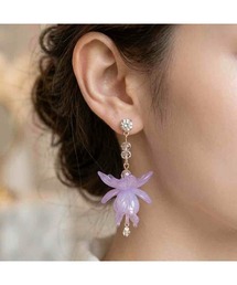 【88eighty-eight】BIGすずらんパープルゆらゆらピアス【import】(MA)