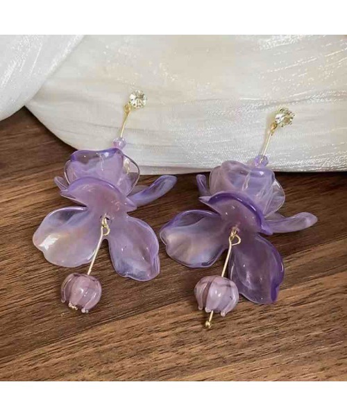 tone（トーン）の「【88eighty-eight】BIGすずらんパープルゆらゆらピアス【import】(MA)（ピアス（両耳用）・レディース・パープル・FREE）」の7枚目の写真