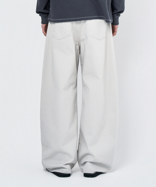 WAAR(ワール)の「M293 チノワイドコットンパンツ_ライトグレー(その他パンツ・メンズ・その他・MEDIUM/LARGE/SMALL)」の8枚目の写真