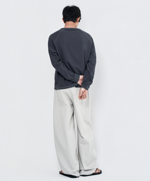 WAAR(ワール)の「M293 チノワイドコットンパンツ_ライトグレー(その他パンツ・メンズ・その他・MEDIUM/LARGE/SMALL)」の3枚目の写真