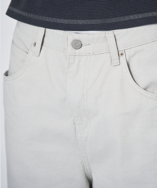WAAR(ワール)の「M293 チノワイドコットンパンツ_ライトグレー(その他パンツ・メンズ・その他・MEDIUM/LARGE/SMALL)」の2枚目の写真