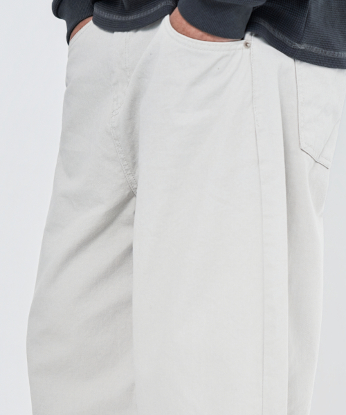 WAAR(ワール)の「M293 チノワイドコットンパンツ_ライトグレー(その他パンツ・メンズ・その他・MEDIUM/LARGE/SMALL)」の9枚目の写真