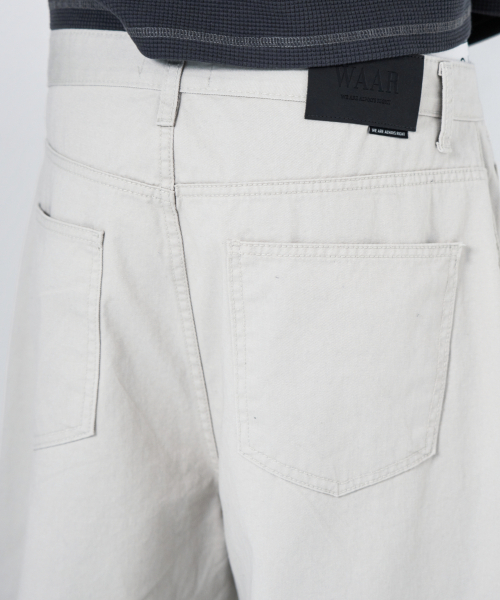 WAAR(ワール)の「M293 チノワイドコットンパンツ_ライトグレー(その他パンツ・メンズ・その他・MEDIUM/LARGE/SMALL)」の10枚目の写真