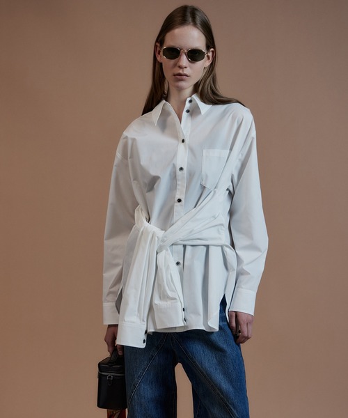 MAISON SPECIAL（メゾンスペシャル）の「Fake Sleeve Shirt/フェイクスリーブシャツ（シャツ/ブラウス・レディース・ブラック/ブルー/ホワイト・FREE）」の6枚目の写真