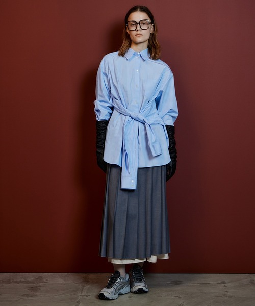 MAISON SPECIAL（メゾンスペシャル）の「Fake Sleeve Shirt/フェイクスリーブシャツ（シャツ/ブラウス・レディース・ブラック/ブルー/ホワイト・FREE）」の16枚目の写真
