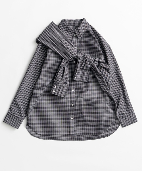 MAISON SPECIAL（メゾンスペシャル）の「Fake Sleeve Shirt/フェイクスリーブシャツ（シャツ/ブラウス・レディース・ブラック/ブルー/ホワイト・FREE）」の19枚目の写真