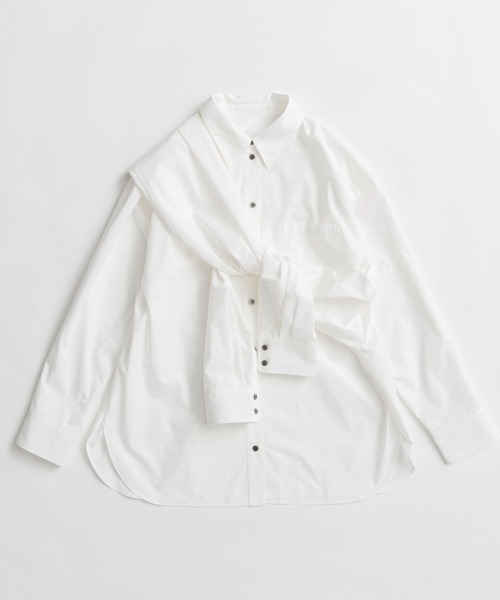 MAISON SPECIAL（メゾンスペシャル）の「Fake Sleeve Shirt/フェイクスリーブシャツ（シャツ/ブラウス・レディース・ブラック/ブルー/ホワイト・FREE）」の20枚目の写真