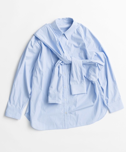 MAISON SPECIAL（メゾンスペシャル）の「Fake Sleeve Shirt/フェイクスリーブシャツ（シャツ/ブラウス・レディース・ブラック/ブルー/ホワイト・FREE）」の21枚目の写真