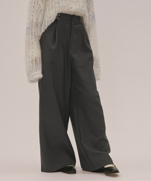 loin nuit(ロワンニュイ)の「waist hook slacks / ウエストホックスラックス(スラックス・レディース・ブラウン/ピンク/チャコールグレー・FREE/SMALL)」の18枚目の写真