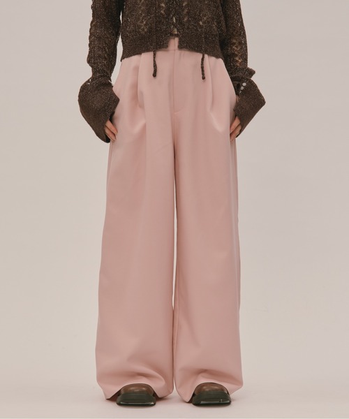 loin nuit(ロワンニュイ)の「waist hook slacks / ウエストホックスラックス(スラックス・レディース・ブラウン/ピンク/チャコールグレー・FREE/SMALL)」の7枚目の写真