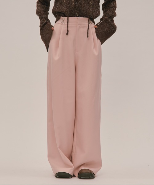 loin nuit(ロワンニュイ)の「waist hook slacks / ウエストホックスラックス(スラックス・レディース・ブラウン/ピンク/チャコールグレー・FREE/SMALL)」の8枚目の写真