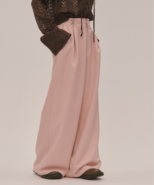 loin nuit(ロワンニュイ)の「waist hook slacks / ウエストホックスラックス(スラックス・レディース・ブラウン/ピンク/チャコールグレー・FREE/SMALL)」の6枚目の写真