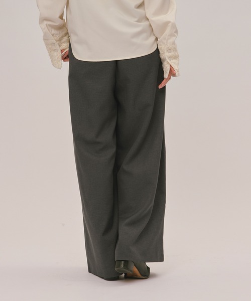 loin nuit(ロワンニュイ)の「waist hook slacks / ウエストホックスラックス(スラックス・レディース・ブラウン/ピンク/チャコールグレー・FREE/SMALL)」の12枚目の写真
