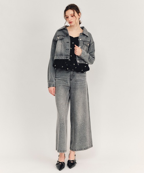 REDYAZEL(レディアゼル)の「【Sparkle Denim Series】スパークルデニムジャケット(デニムジャケット・レディース・ライトグレー/ネイビー・FREE)」の16枚目の写真