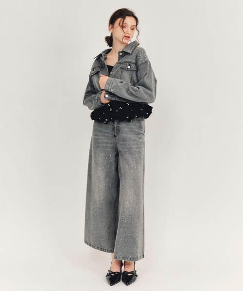 REDYAZEL(レディアゼル)の「【Sparkle Denim Series】スパークルデニムジャケット(デニムジャケット・レディース・ライトグレー/ネイビー・FREE)」の22枚目の写真