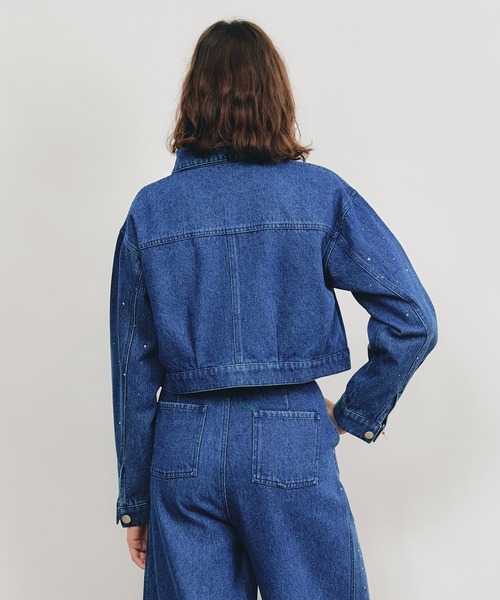 REDYAZEL(レディアゼル)の「【Sparkle Denim Series】スパークルデニムジャケット(デニムジャケット・レディース・ライトグレー/ネイビー・FREE)」の13枚目の写真