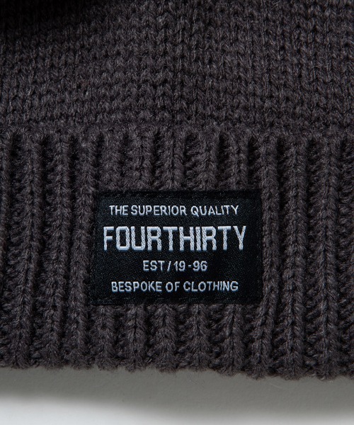 430(フォーサーティ)の「mko13796-FL BEANIE ビーニー ニット帽(26-173)(ニットキャップ/ビーニー・メンズ・チャコールグレー/グリーン/オレンジ/ブラック・FREE)」の6枚目の写真
