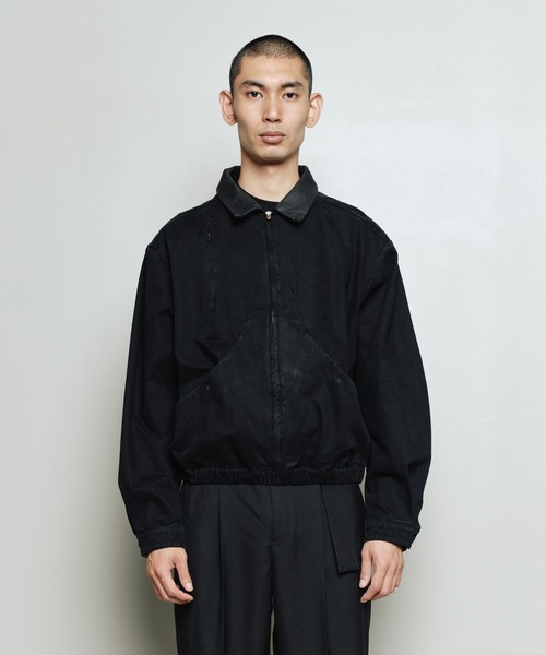 リジェール　Boys Blouson ブルゾン　ブラック PIGMENT DYED MOLESKIN BLOUSON（ブルゾン）｜bal（バル）の