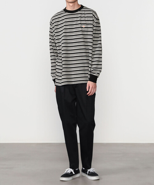 DANTON(ダントン)の「DANTON | クルーネック 長袖ボーダーTシャツ MEN(Tシャツ/カットソー・メンズ・ブルー系その他5/ブラック系その他2・XL/M/L)」の16枚目の写真