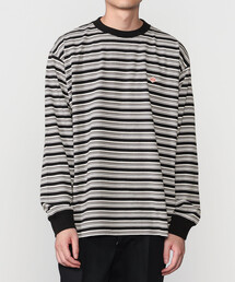 DANTON | クルーネック 長袖ボーダーTシャツ MEN
