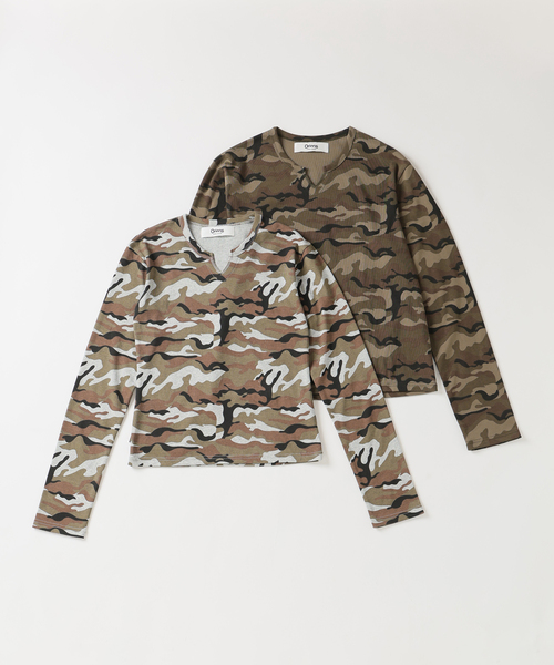 Oriens JOURNAL STANDARD(オリエンス ジャーナルスタンダード)の「カモフラージュネックロングスリーブTee(Tシャツ/カットソー・レディース・ブラウン系その他/グレー・MEDIUM/SMALL)」の5枚目の写真