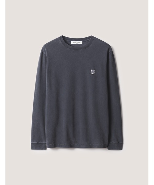 Maison Kitsune（メゾンキツネ）の「FOX HEAD FADED COMFORT LONG SLEEVE TEE-SHIRT（Tシャツ/カットソー・メンズ・ブラック×グレー・XS/S/M/L/XL/XXL）」の2枚目の写真