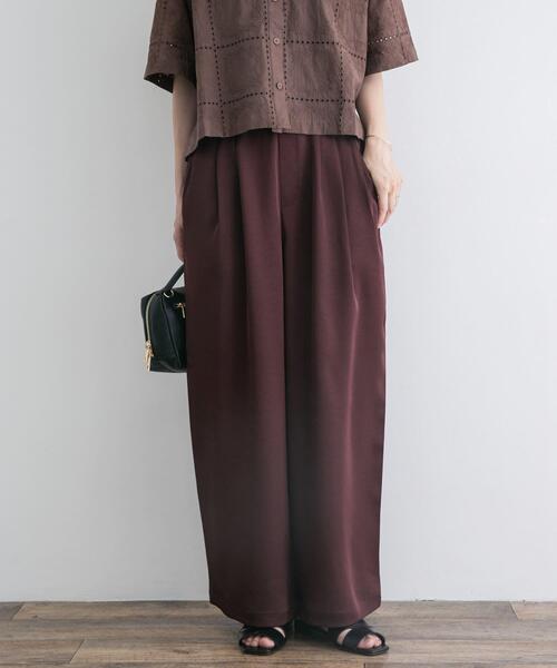 ITEMS URBANRESEARCH(アイテムズ アーバンリサーチ)の「ヴィンテージサテンパンツ(その他パンツ・レディース・ブラック/パープル/オフホワイト/ブラウン・FREE)」の13枚目の写真