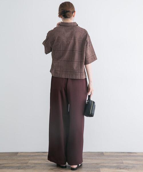 ITEMS URBANRESEARCH(アイテムズ アーバンリサーチ)の「ヴィンテージサテンパンツ(その他パンツ・レディース・ブラック/パープル/オフホワイト/ブラウン・FREE)」の14枚目の写真