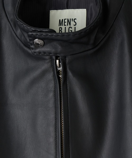 MEN'S BIGI(メンズビギ)の「ミリタリーディテール シープレザーブルゾン(ライダースジャケット・メンズ・ブラック/カーキ・01/02/03)」の11枚目の写真