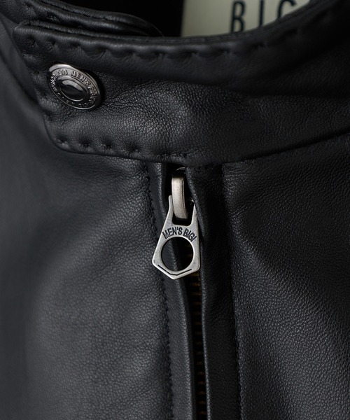 MEN'S BIGI(メンズビギ)の「ミリタリーディテール シープレザーブルゾン(ライダースジャケット・メンズ・ブラック/カーキ・01/02/03)」の13枚目の写真