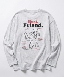 2026AW Disney/ディズニー ミッキー/ミニー/リロアンドスティッチ/チップとデール フロント バックプリント長袖Tシャツ ロンT
