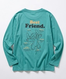 2026AW Disney/ディズニー ミッキー/ミニー/リロアンドスティッチ/チップとデール フロント バックプリント長袖Tシャツ ロンT