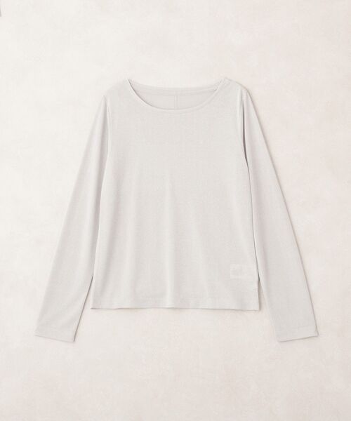 earth music&ecology(アースミュージックアンドエコロジー)の「シアーラメカットプルオーバー(Tシャツ/カットソー・レディース・ブラック/ブラウン/シルバー・FREE)」の3枚目の写真