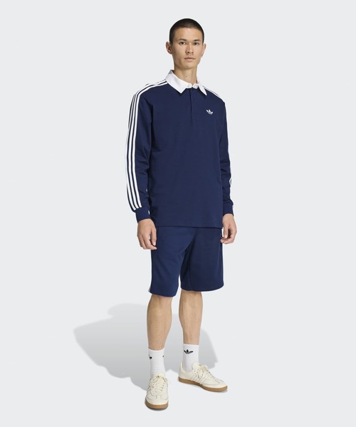 adidas(アディダス)の「スリーストライプス ラグビー 長袖ポロ / アディダスオリジナルス adidas Originals(ポロシャツ・メンズ・ブルー系その他・LARGE/MEDIUM/SMALL/X-SMALL/XX-LARGE/3XL/X-LARGE)」の5枚目の写真