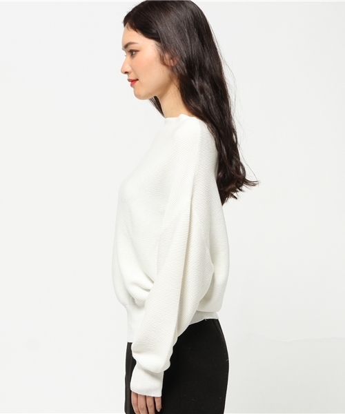 MOUSSY（マウジー）の「COTTONMIX GATHER STITCH POK（ニット/セーター・レディース・ライトグレー/ブルー/オフホワイト/ライトピンク・FREE）」の6枚目の写真