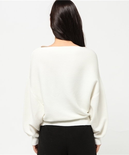 MOUSSY（マウジー）の「COTTONMIX GATHER STITCH POK（ニット/セーター・レディース・ライトグレー/ブルー/オフホワイト/ライトピンク・FREE）」の7枚目の写真