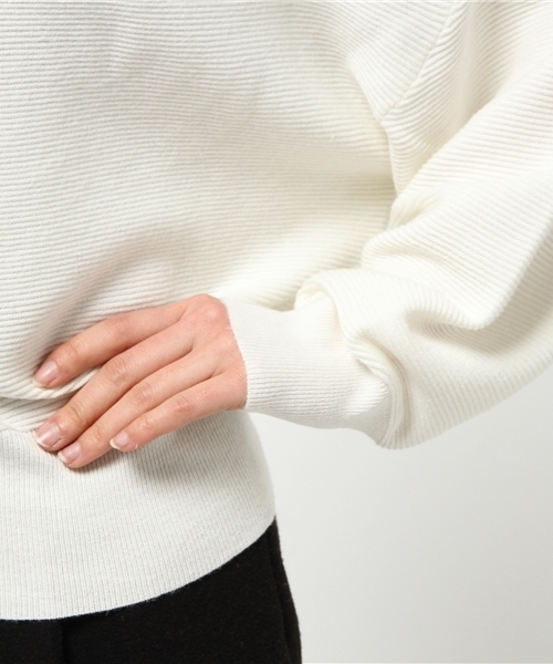 MOUSSY（マウジー）の「COTTONMIX GATHER STITCH POK（ニット/セーター・レディース・ライトグレー/ブルー/オフホワイト/ライトピンク・FREE）」の11枚目の写真