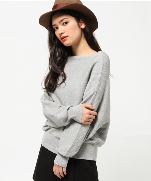 MOUSSY（マウジー）の「COTTONMIX GATHER STITCH POK（ニット/セーター・レディース・ライトグレー/ブルー/オフホワイト/ライトピンク・FREE）」の15枚目の写真