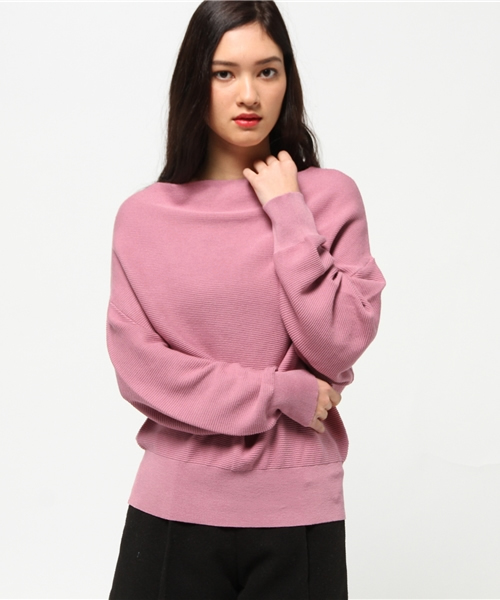 MOUSSY（マウジー）の「COTTONMIX GATHER STITCH POK（ニット/セーター・レディース・ライトグレー/ブルー/オフホワイト/ライトピンク・FREE）」の9枚目の写真