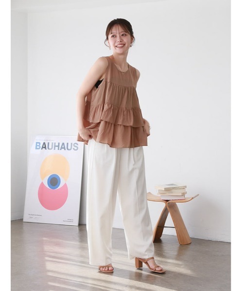 fifth(フィフス)の「ノースリーブティアードブラウス(シャツ/ブラウス・レディース・ブラック/ベージュ・M)」の22枚目の写真
