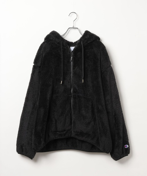 Champion(チャンピオン)の「【Champion(チャンピオン)】別注/シェルパフリースパーカー(その他アウター・レディース・ブラック/オフホワイト/ブラウン・FREE)」の3枚目の写真