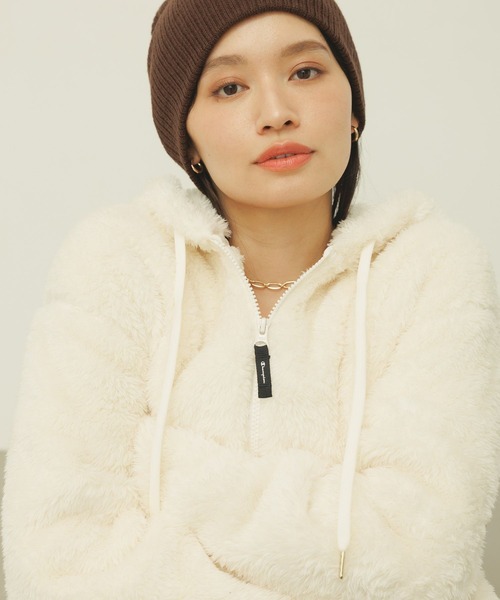 Champion(チャンピオン)の「【Champion(チャンピオン)】別注/シェルパフリースパーカー(その他アウター・レディース・ブラック/オフホワイト/ブラウン・FREE)」の15枚目の写真